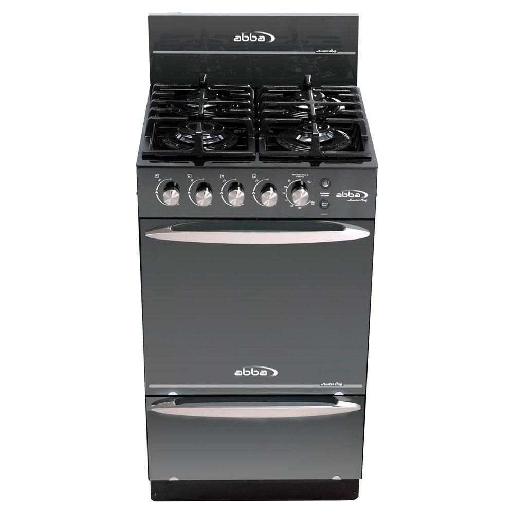 Estufa de Piso Abba Master Chef con Horno Gas Propano Asador/Calientaplatos 4 puestos AG2034