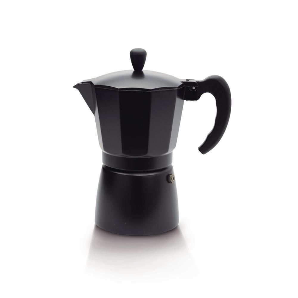 CAFETERA MOKA 6 TAZAS NEGRA AMBIENTE GOURMET MARCA EXCLUSI 4542